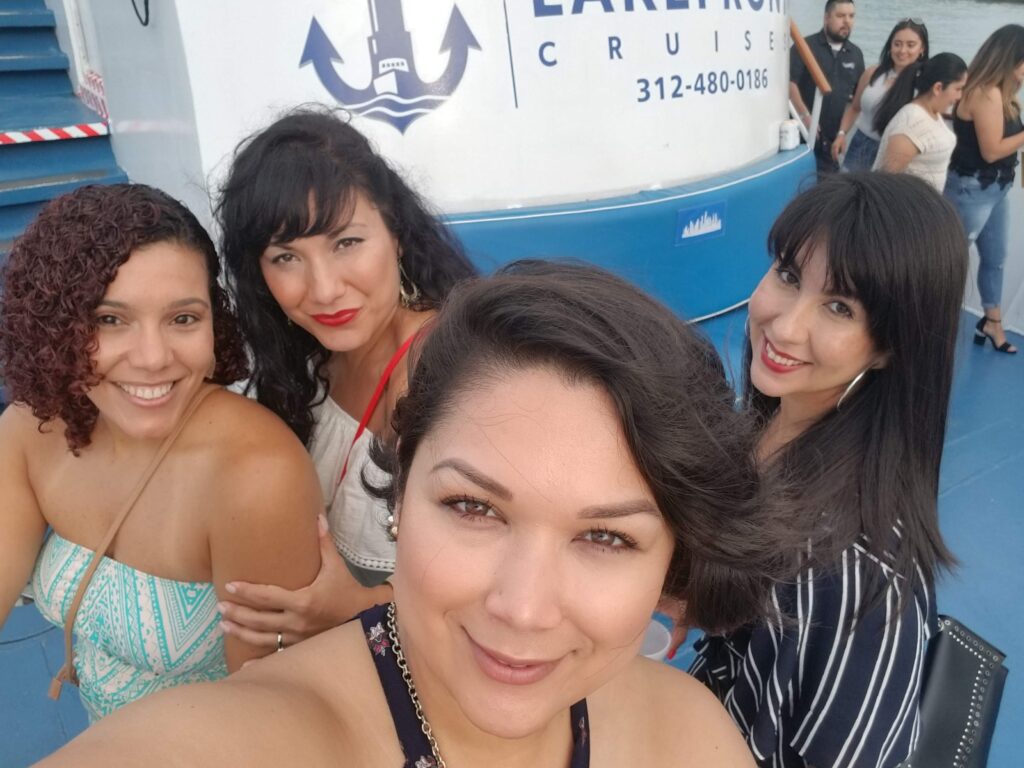 women on boat cruise